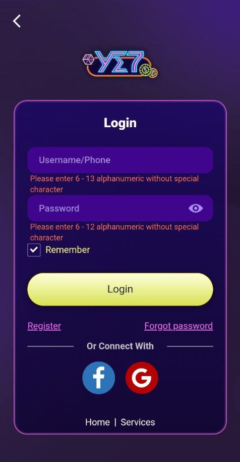 YE7 Login