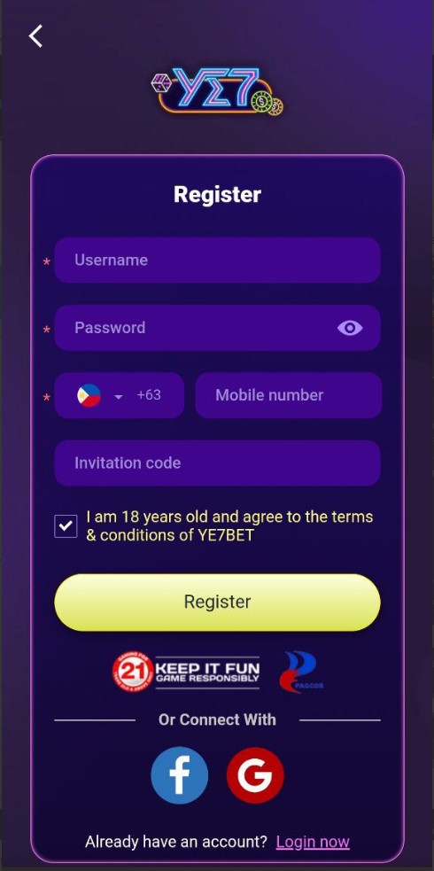 YE7 Register